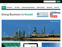 Tablet Screenshot of kuwait.doingbusinessguide.co.uk